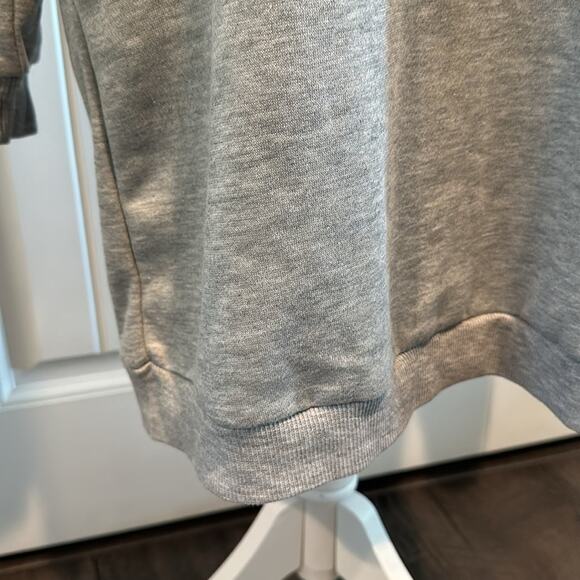 Leopard Print Lips Gray Medium Graphic Hooded Sweatshirt Dress NWOT - Picture 6 of 12